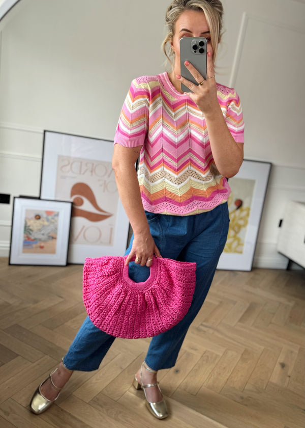 Ellen striped knit - pinks-The Style Attic