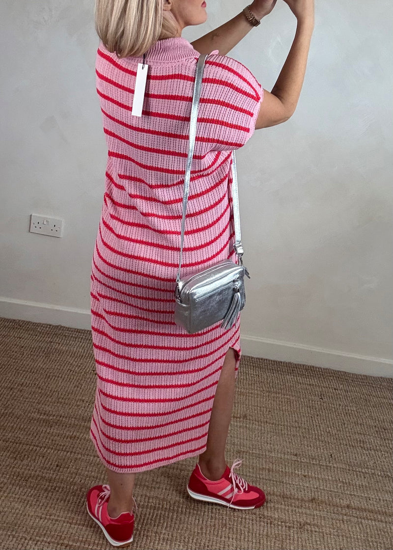 Ellie striped dress - pink/red-The Style Attic