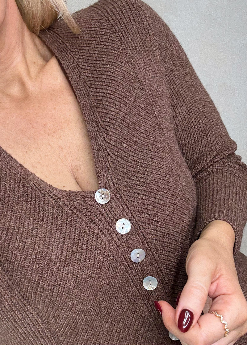 Elodie knit - chocolate-The Style Attic