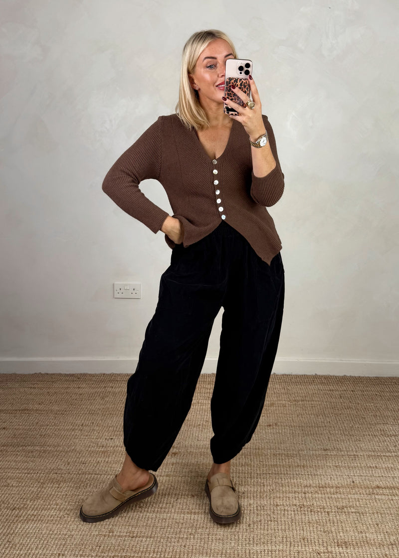 Elodie knit - chocolate-The Style Attic