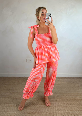 Elsie bloomer checked co-ord - two-The Style Attic