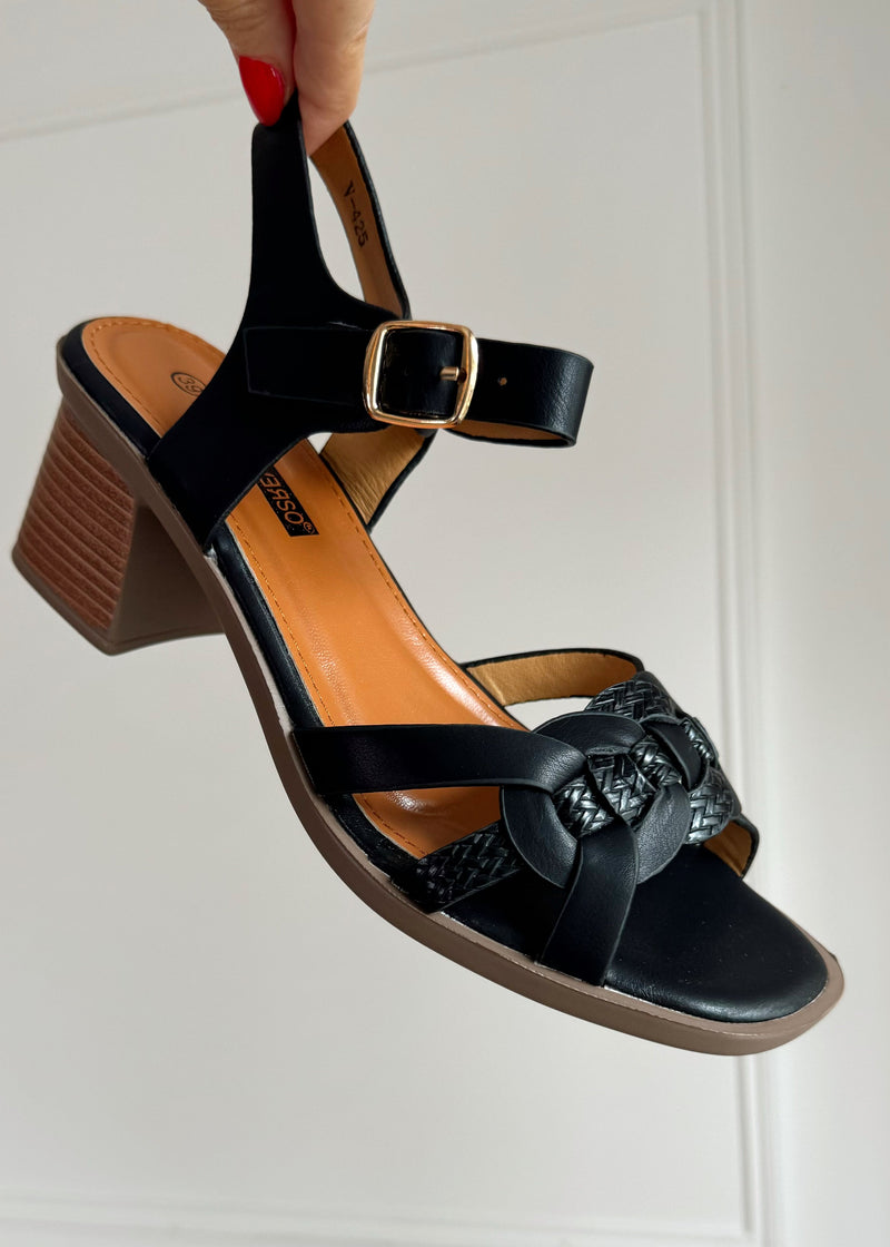 Emily sandal - black-The Style Attic