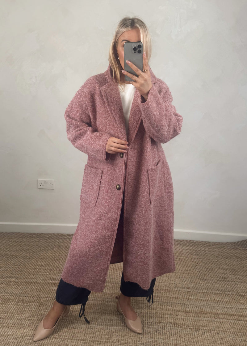 Emma overcoat - blush-The Style Attic