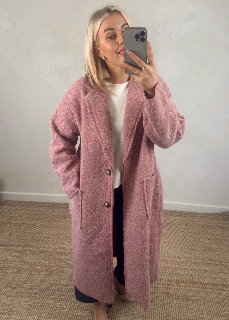 Emma overcoat - blush-The Style Attic