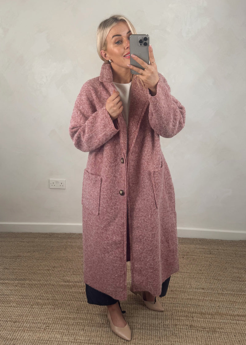 Emma overcoat - blush-The Style Attic