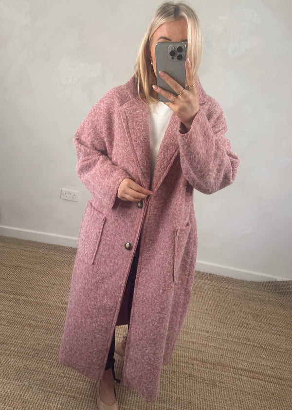 Emma overcoat - blush-The Style Attic