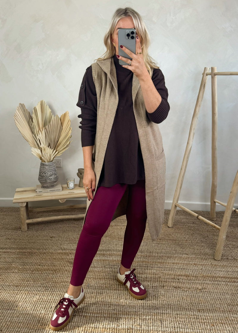 Energy leggings - Merlot-The Style Attic