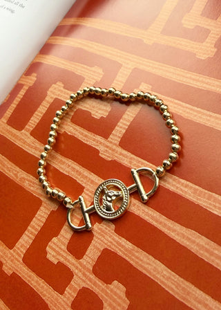 Equestrian stretch bracelet - Gold-The Style Attic