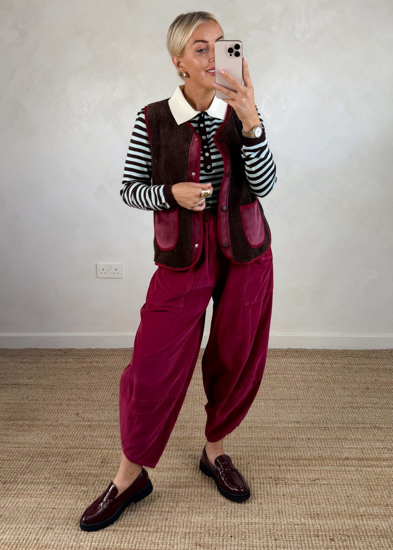 Erica Borg gilet - chocolate-The Style Attic
