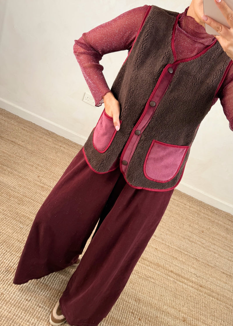 Erica Borg gilet - chocolate-The Style Attic
