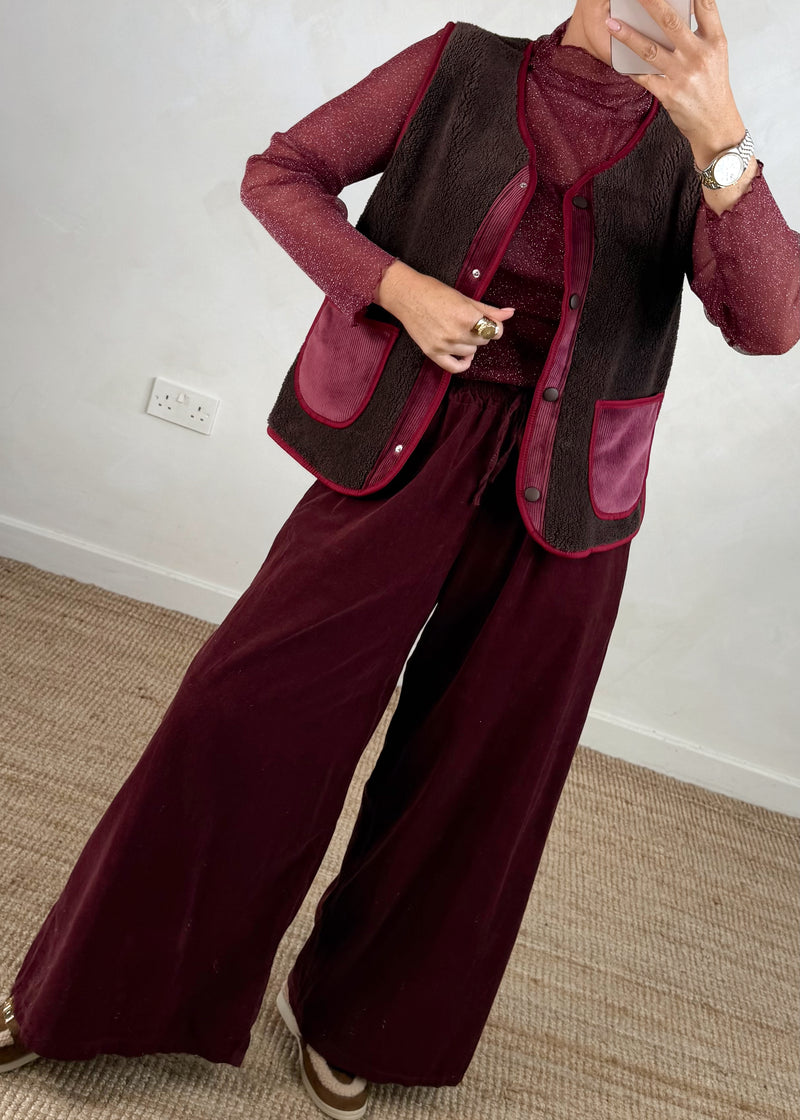 Erica Borg gilet - chocolate-The Style Attic