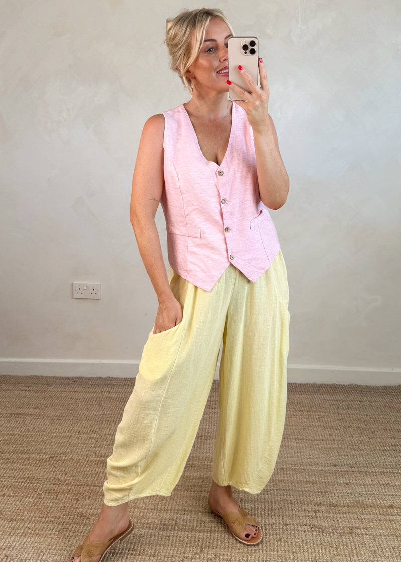 Erica waistcoat - blush-The Style Attic