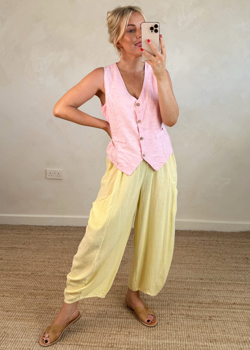 Erica waistcoat - blush-The Style Attic