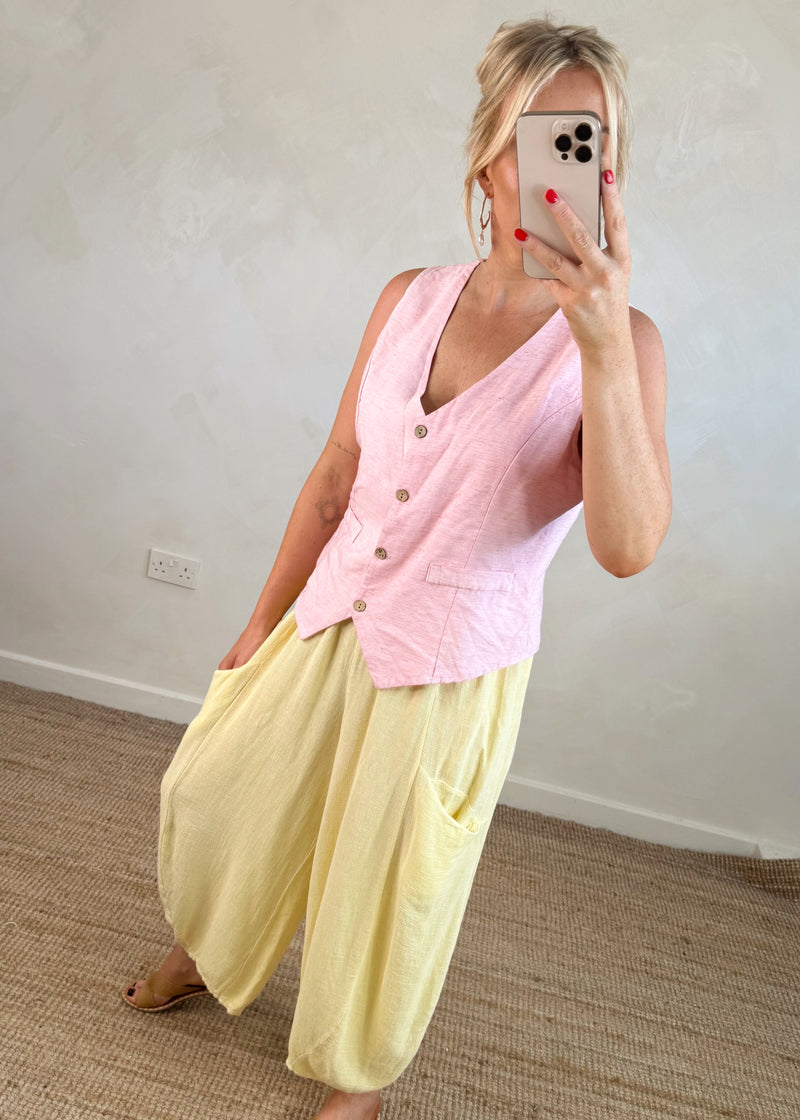 Erica waistcoat - blush-The Style Attic