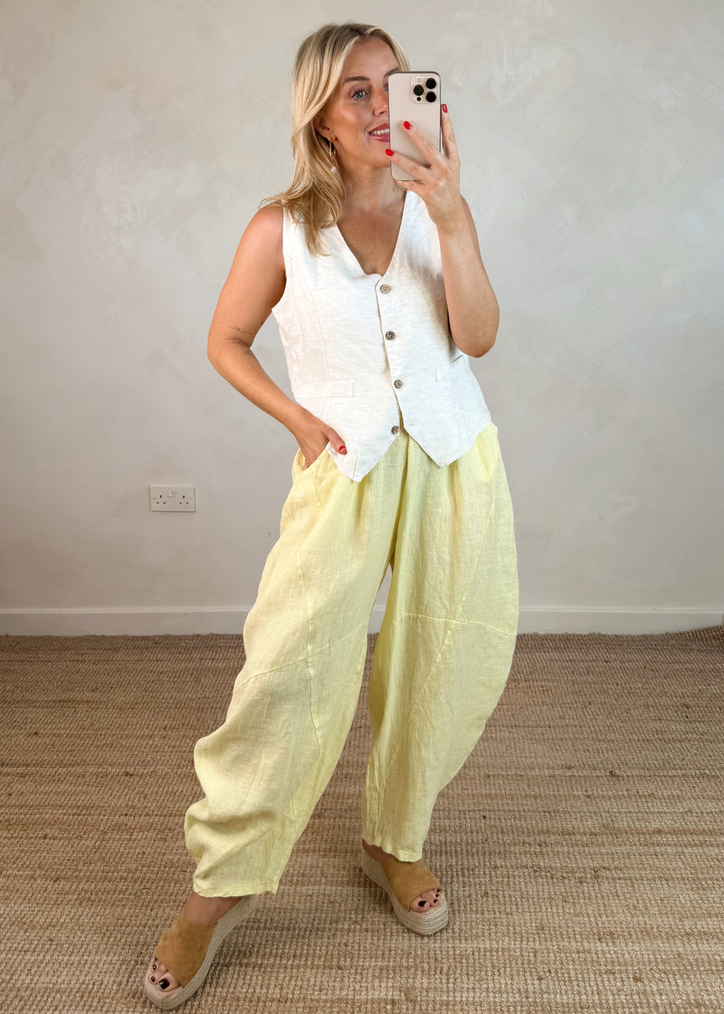 Erica waistcoat - cream-The Style Attic
