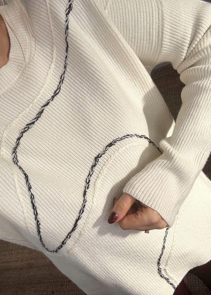 Erin embroidered knit-The Style Attic