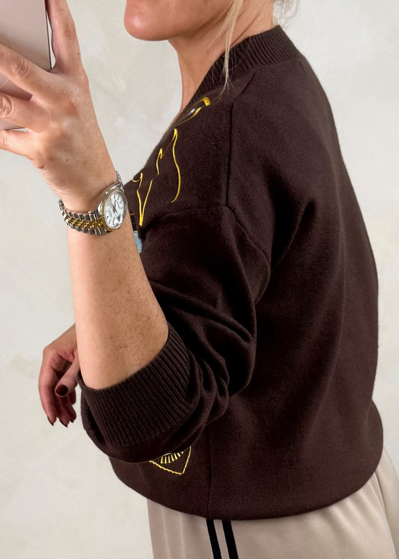 Essie cardigan - chocolate-The Style Attic