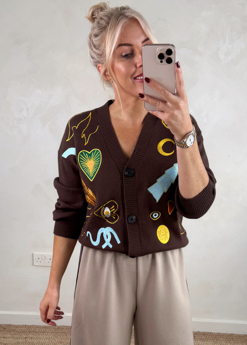 Essie cardigan - chocolate-The Style Attic