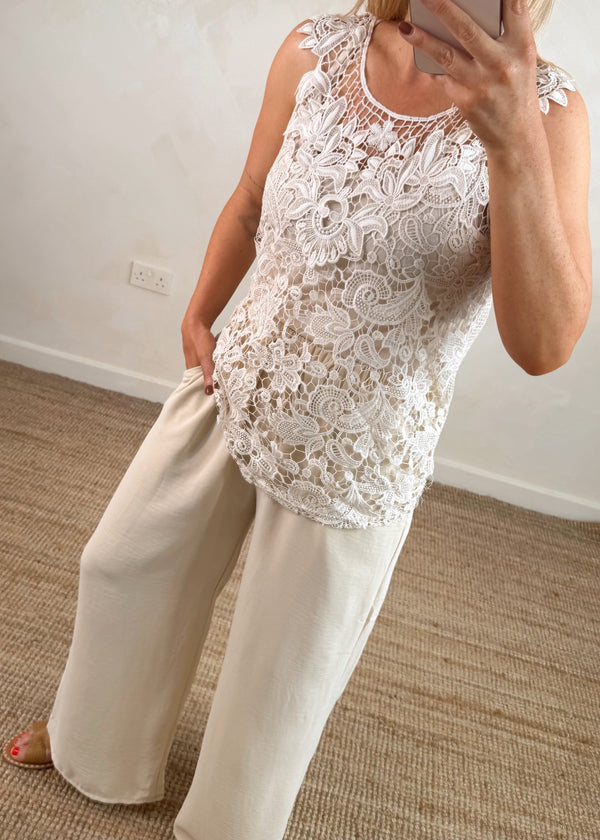 Estrella blouse - beige-The Style Attic