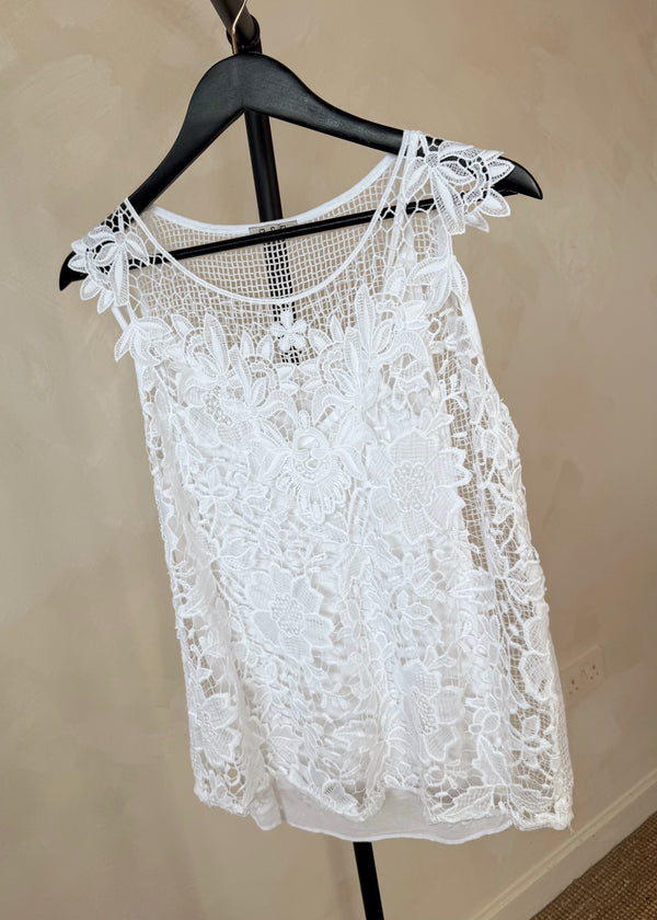Estrella blouse - white-The Style Attic