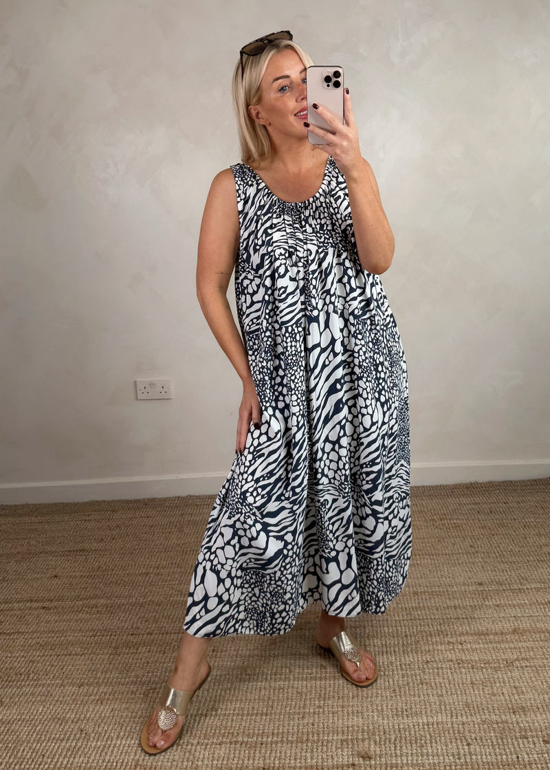 Everley sundress - navy-The Style Attic