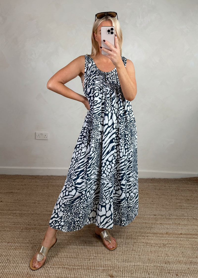 Everley sundress - navy-The Style Attic