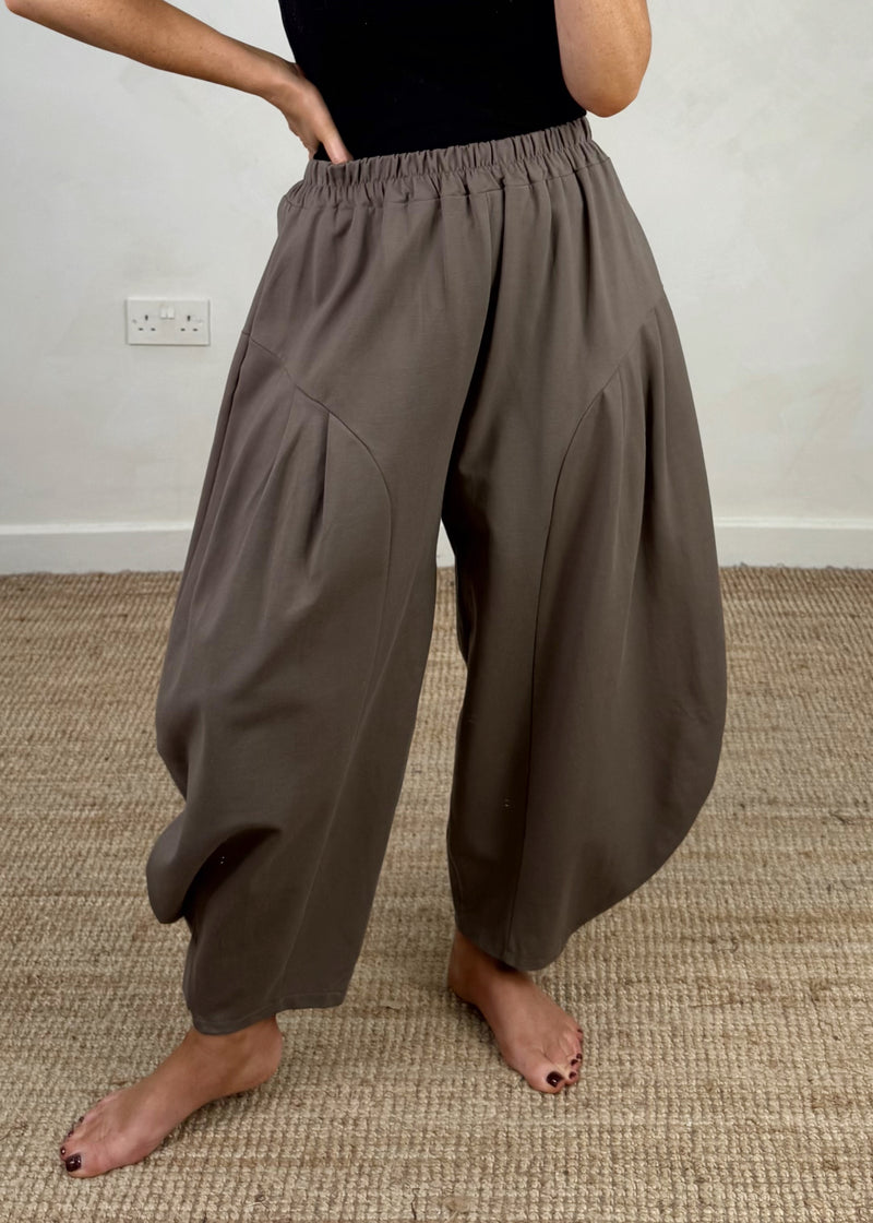 Extreme barrel leg trouser - mocha-The Style Attic