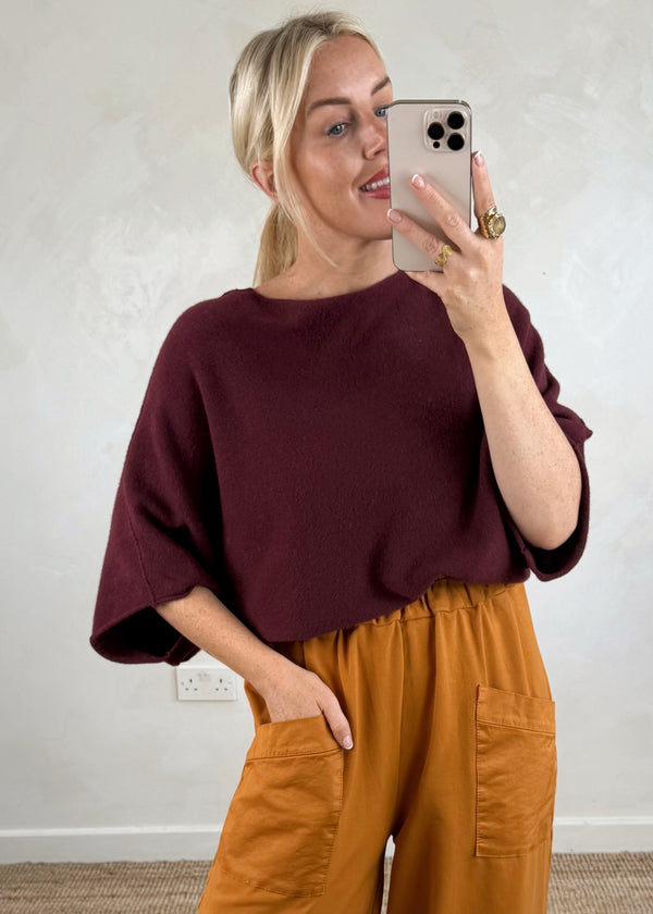 Farrah knit - Merlot-The Style Attic
