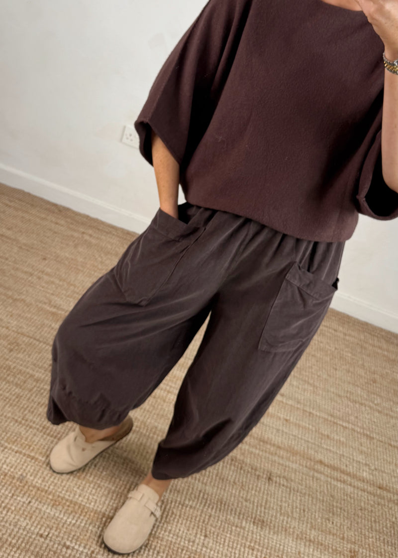 Farrah knit - chocolate-The Style Attic