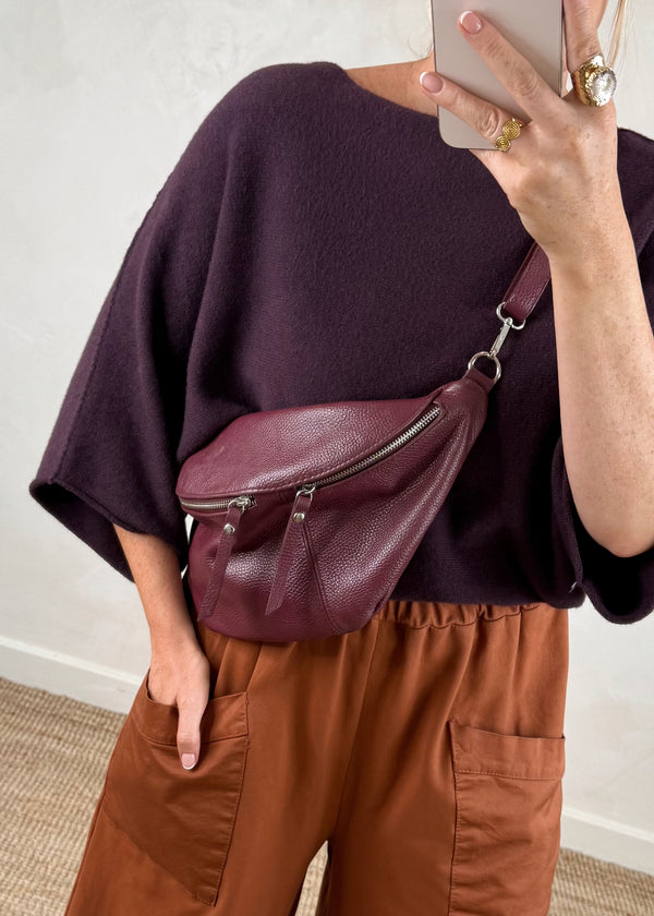 Farrah knit - damson-The Style Attic