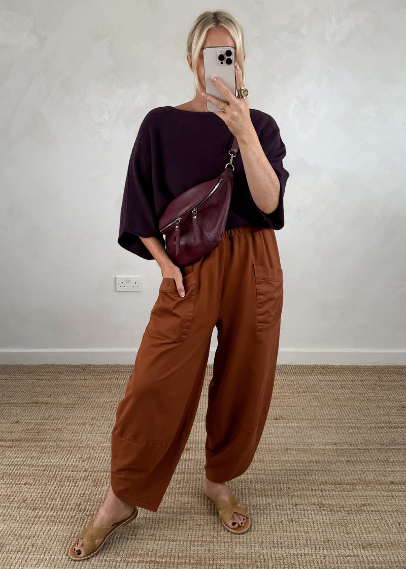 Farrah knit - damson-The Style Attic