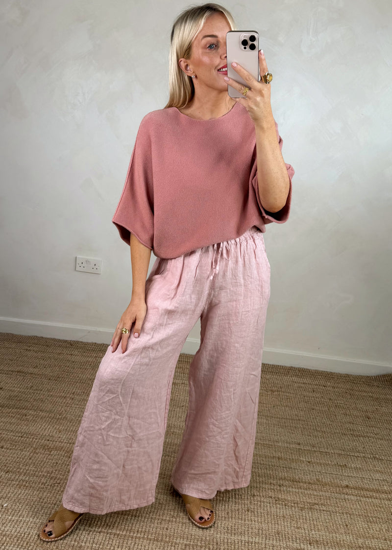 Farrah knit - rose pink-The Style Attic