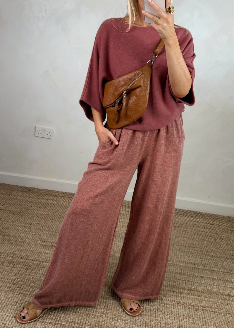 Farrah knit - rouge pink-The Style Attic