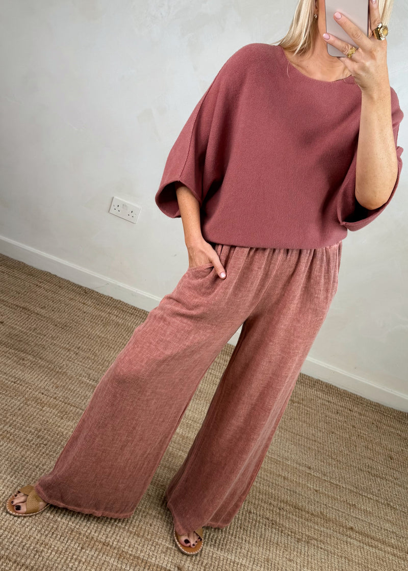 Farrah knit - rouge pink-The Style Attic