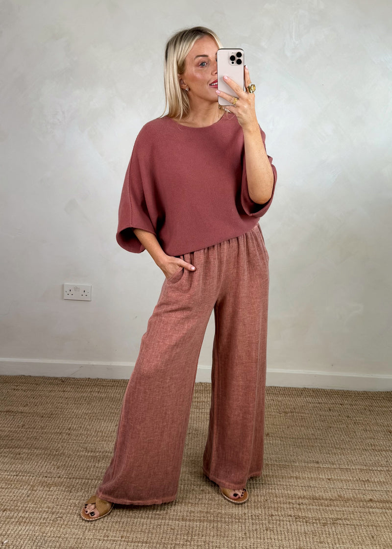 Farrah knit - rouge pink-The Style Attic