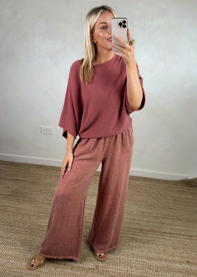 Farrah knit - rouge pink-The Style Attic