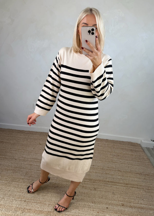 Felicity Striped knit dress-The Style Attic