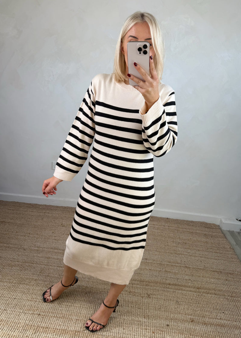 Felicity Striped knit dress-The Style Attic