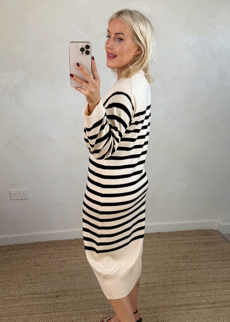 Felicity Striped knit dress-The Style Attic
