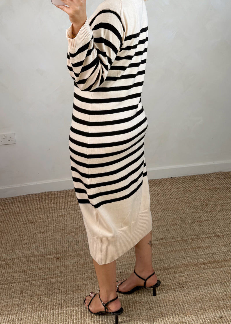 Felicity Striped knit dress-The Style Attic