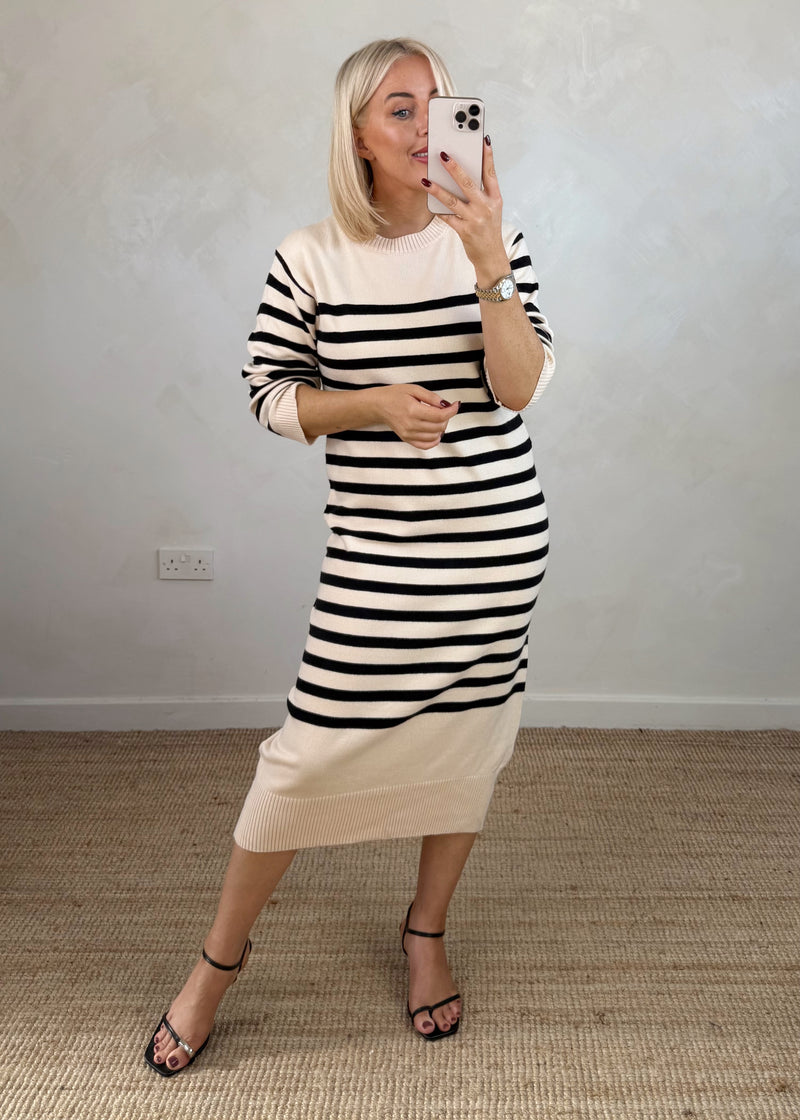 Felicity Striped knit dress-The Style Attic