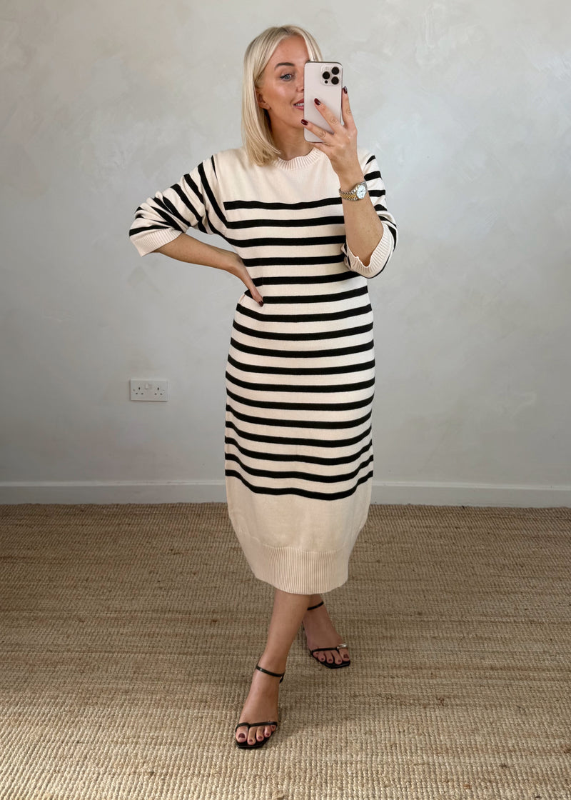 Felicity Striped knit dress-The Style Attic