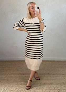 Felicity Striped knit dress-The Style Attic