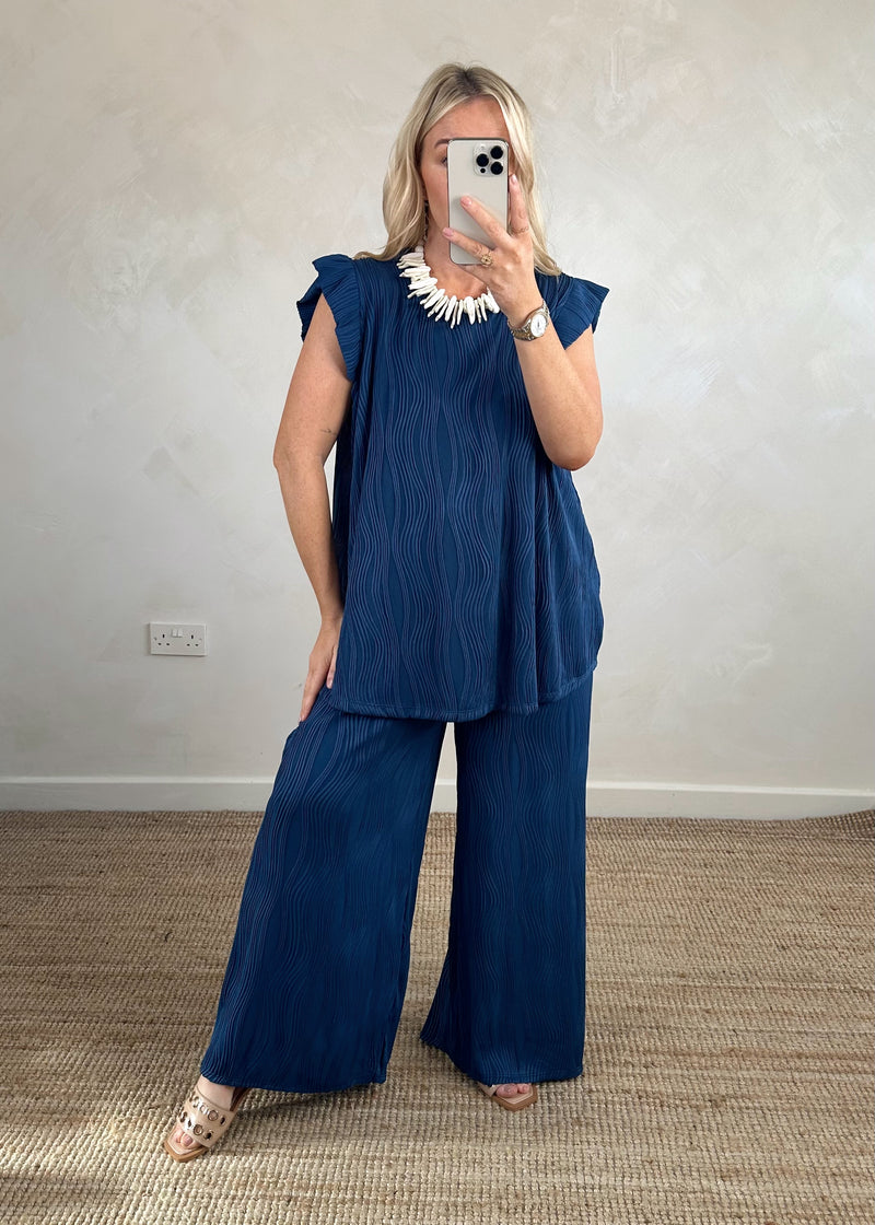 Felicity co-ord set - navy-The Style Attic