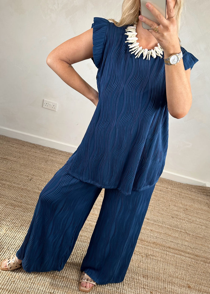 Felicity co-ord set - navy-The Style Attic