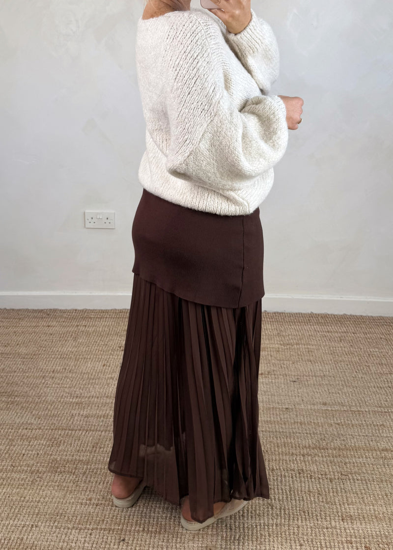 Fifi twist front knit - cream-The Style Attic