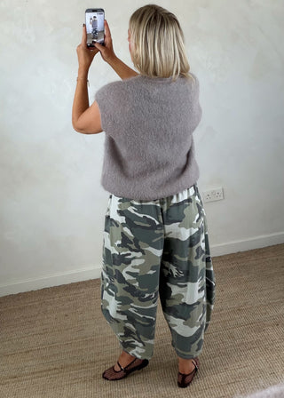 Finn barrel leg trouser - Camo-The Style Attic