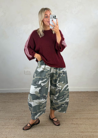 Finn barrel leg trouser - Camo-The Style Attic
