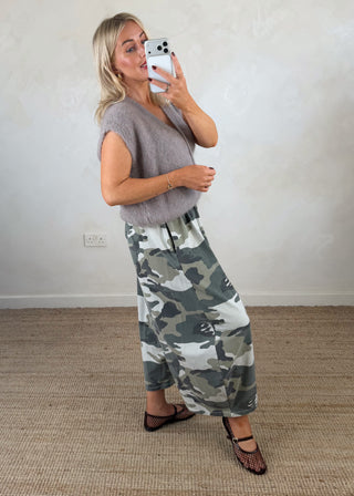 Finn barrel leg trouser - Camo-The Style Attic
