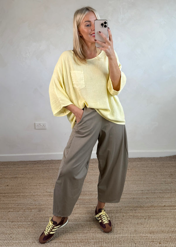 Finn barrel leg trouser - black-The Style Attic